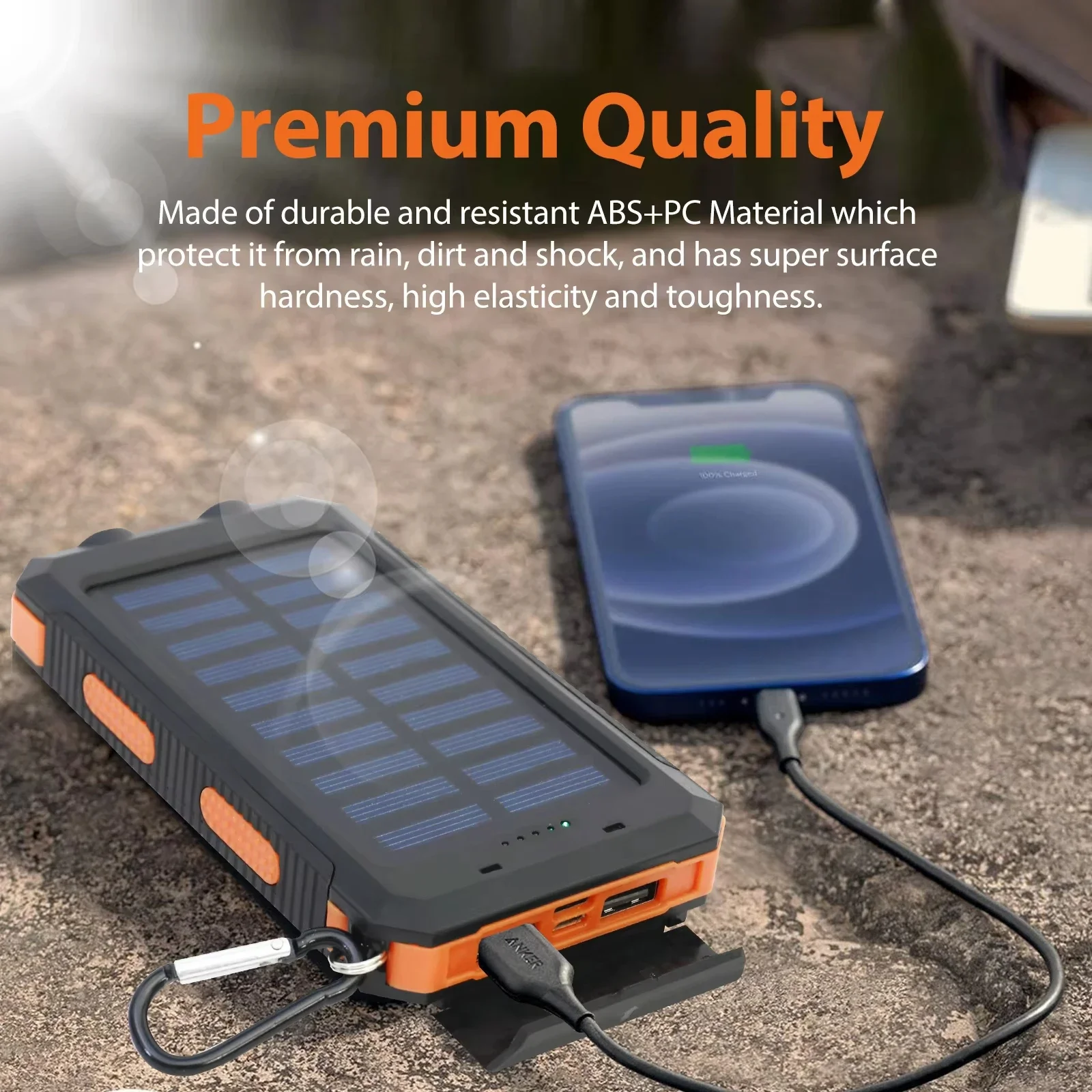 Power Bank Tenaga Surya Tahan  - Solar Emergency Charger ulasan dan harga