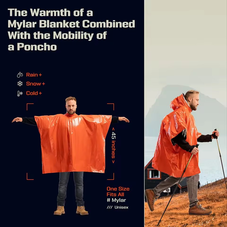 1 buah/2 buah Ponco Hujan Daru - Emergency Poncho Rain ulasan dan harga